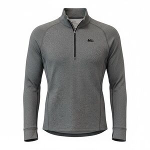 REI grey quarter zip pullover, large